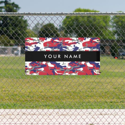 Onafhankelijkheidsdag Camouflage Jouw naam Persona Spandoek (Insitu)