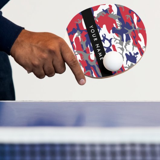 Onafhankelijkheidsdag Camouflage Jouw naam Persona Tafeltennisbatje (Insitu)