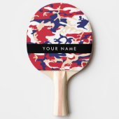 Onafhankelijkheidsdag Camouflage Jouw naam Persona Tafeltennisbatje (Voorkant)