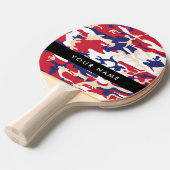 Onafhankelijkheidsdag Camouflage Jouw naam Persona Tafeltennisbatje (Voorkant Gekanteld)