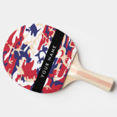 Onafhankelijkheidsdag Camouflage Jouw naam Persona Tafeltennisbatje (Zijkant)