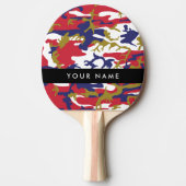 Onafhankelijkheidsdag Camouflage Jouw naam Persona Tafeltennisbatje (Voorkant)