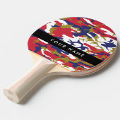 Onafhankelijkheidsdag Camouflage Jouw naam Persona Tafeltennisbatje (Voorkant Gekanteld)