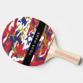 Onafhankelijkheidsdag Camouflage Jouw naam Persona Tafeltennisbatje (Zijkant)