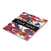 Onafhankelijkheidsdag Camouflage Jouw naam Persona Tegeltje (Zijkant)