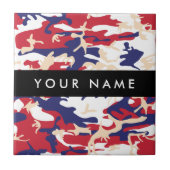 Onafhankelijkheidsdag Camouflage Jouw naam Persona Tegeltje (Voorkant)