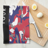 Onafhankelijkheidsdag Camouflage Jouw naam Persona Theedoek (Quarter Fold)