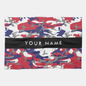 Onafhankelijkheidsdag Camouflage Jouw naam Persona Theedoek (Horizontaal)