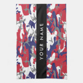 Onafhankelijkheidsdag Camouflage Jouw naam Persona Theedoek (Verticaal)