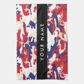 Onafhankelijkheidsdag Camouflage Jouw naam Persona Theedoek (Verticaal)