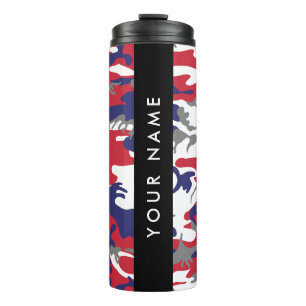Onafhankelijkheidsdag Camouflage Jouw naam Persona Thermosbeker