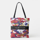 Onafhankelijkheidsdag Camouflage Jouw naam Persona Tote Bag (Achterkant)