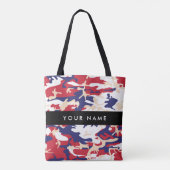 Onafhankelijkheidsdag Camouflage Jouw naam Persona Tote Bag (Achterkant)