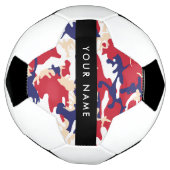 Onafhankelijkheidsdag Camouflage Jouw naam Persona Voetbal (Gedraaid)