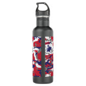Onafhankelijkheidsdag Camouflage Jouw naam Persona Waterfles (Achterkant)