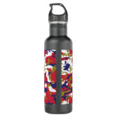Onafhankelijkheidsdag Camouflage Jouw naam Persona Waterfles (Achterkant)