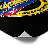 Onafhankelijkheidsdag Colombia Vlag Retro  Stijl Poster (Hoek)