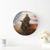 Onafhankelijkheidsdag cowboy afbeelding. grote klok (Huis)