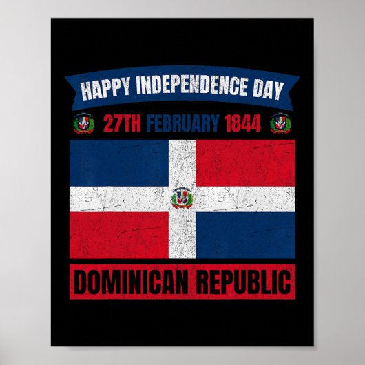 Onafhankelijkheidsdag Dominicaanse Republiek Feest Poster (Voorkant)