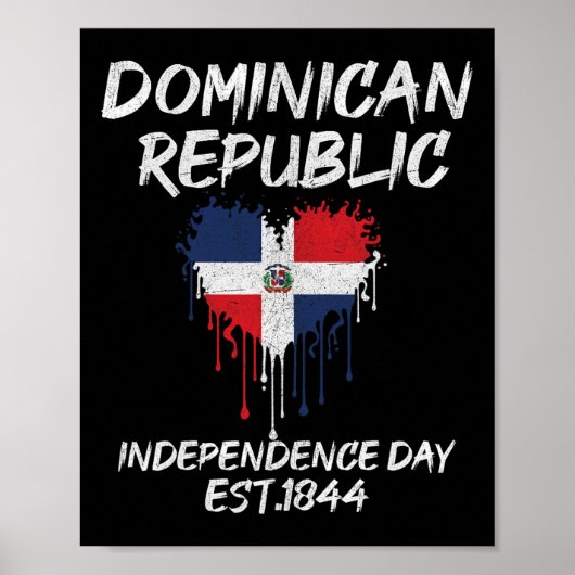 Onafhankelijkheidsdag Dominicaanse Republiek Feest Poster (Voorkant)