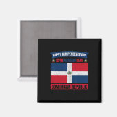 Onafhankelijkheidsdag Dominicaanse Republiek Vieri Magneet (Voorkant / Achterkant)