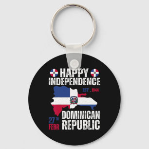 Onafhankelijkheidsdag Dominicaanse Republiek Vlag  Sleutelhanger