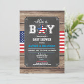 Onafhankelijkheidsdag, douchebord voor baby's kaart (Staand voorkant)