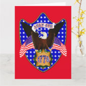 Onafhankelijkheidsdag Eagle Kaart (Gele Bloem)