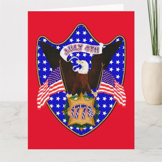 Onafhankelijkheidsdag Eagle Kaart (Voorkant)
