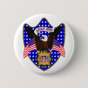 Onafhankelijkheidsdag Eagle Ronde Button 5,7 Cm