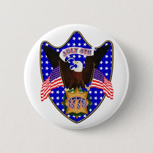 Onafhankelijkheidsdag Eagle Ronde Button 5,7 Cm (Voorkant)