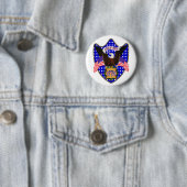 Onafhankelijkheidsdag Eagle Ronde Button 5,7 Cm (In situ)