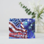 Onafhankelijkheidsdag en 4 juli briefkaart (Staand voorkant)