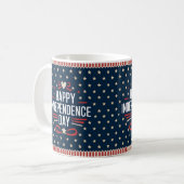 Onafhankelijkheidsdag en 4 juli cadeau idee koffiemok (Voorkant links)