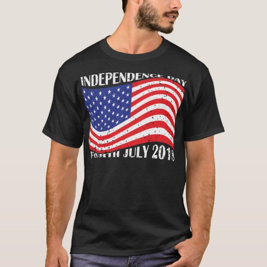 Onafhankelijkheidsdag en vierde juli 2018 t-shirt (Voorkant)