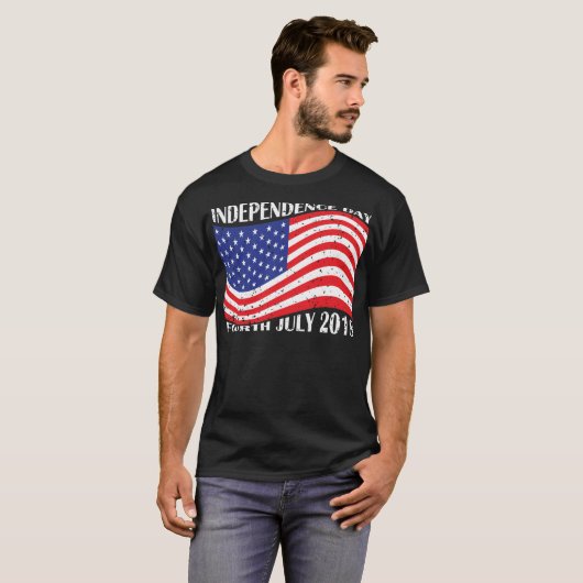 Onafhankelijkheidsdag en vierde juli 2018 t-shirt (Voorkant volledig)