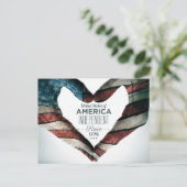 Onafhankelijkheidsdag en vierde juli briefkaart (Staand voorkant)