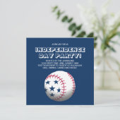 Onafhankelijkheidsdag Feest Baseball Kaart (Staand voorkant)