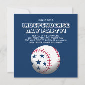 Onafhankelijkheidsdag Feest Baseball Kaart (Voorkant)