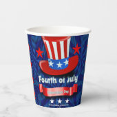 Onafhankelijkheidsdag feest papieren bekers 4 juli (Voorkant)
