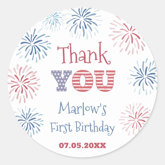 Onafhankelijkheidsdag feestdag ronde sticker (Voorkant)