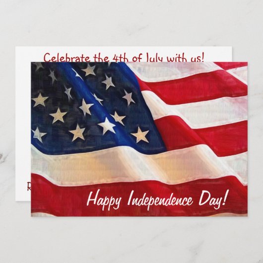 Onafhankelijkheidsdag feestvieren 4 juli kaart (Voorkant / Achterkant)