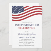 Onafhankelijkheidsdag Feestviering met Amerikaanse Kaart (Voorkant / Achterkant)