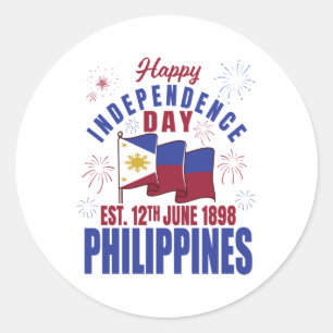 Onafhankelijkheidsdag Filipijnen Pinoy Filipino Ronde Sticker