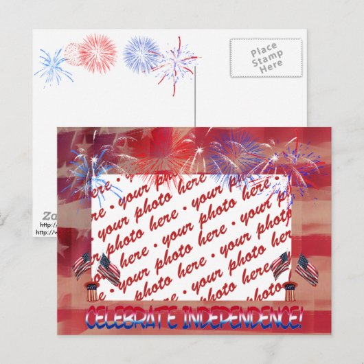 Onafhankelijkheidsdag Foto Lijst Briefkaart (Voorkant / Achterkant)