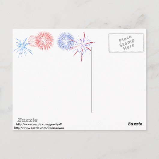 Onafhankelijkheidsdag Foto Lijst Briefkaart (Achterkant)