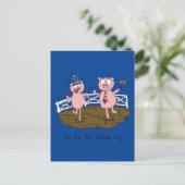 Onafhankelijkheidsdag Funny Pigs 4 juli Briefkaart (Staand voorkant)