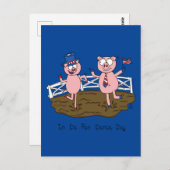 Onafhankelijkheidsdag Funny Pigs 4 juli Briefkaart (Voorkant / Achterkant)