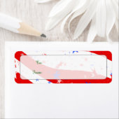 Onafhankelijkheidsdag gebogen sterren en stripes etiket (Insitu)