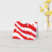Onafhankelijkheidsdag gebogen sterren en stripes kaart (Gele Bloem)